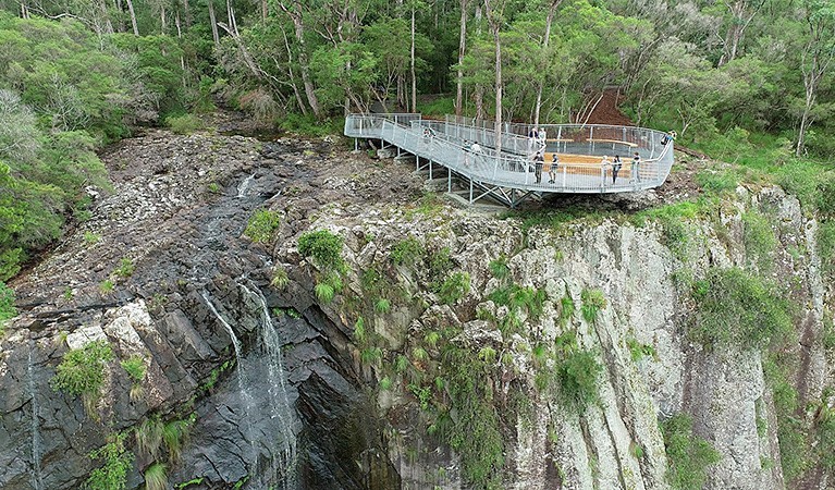 Aerial view of Minyon Falls Nightcap National Park