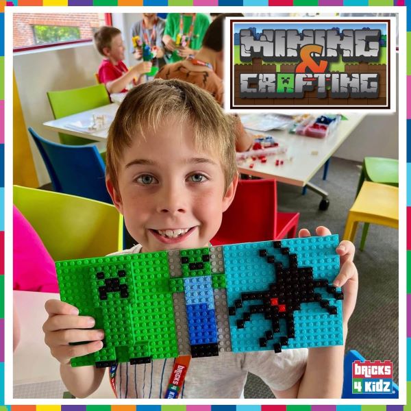 Mining Crafting MineCraft BRICKS 4 KIDZ LEGO School Holiday Workshop