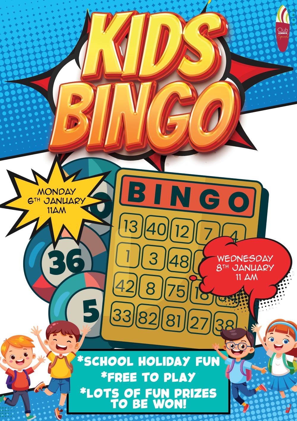 Kids Bingo A4 Lennox V3 RS