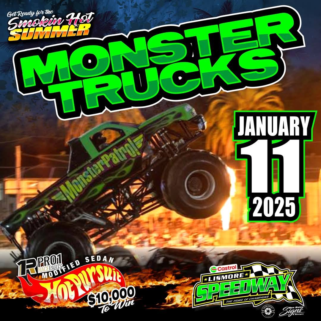 Lismore Speedway Monster Trucks Jan 2025